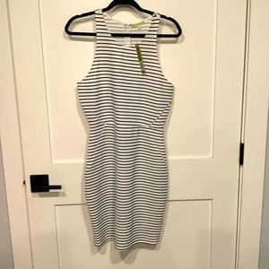 Gianni bini size large white dress with black stripes